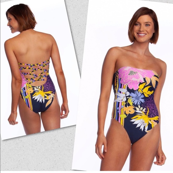 SALE⬇️⬇️‼️‼️NWT Bal Harbour Bandeau 1Pc Swimsuit - Picture 7 of 11